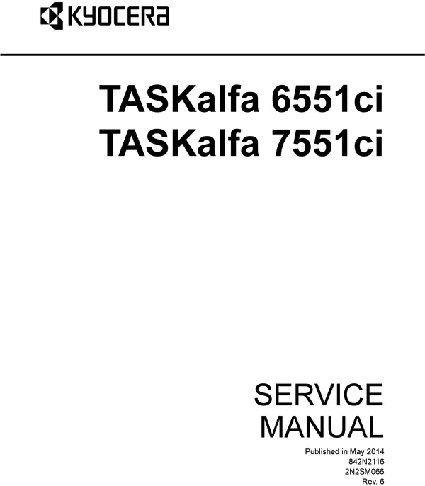 Product picture Kyocera TASKalfa 6551ci and 7551ci Service Manual